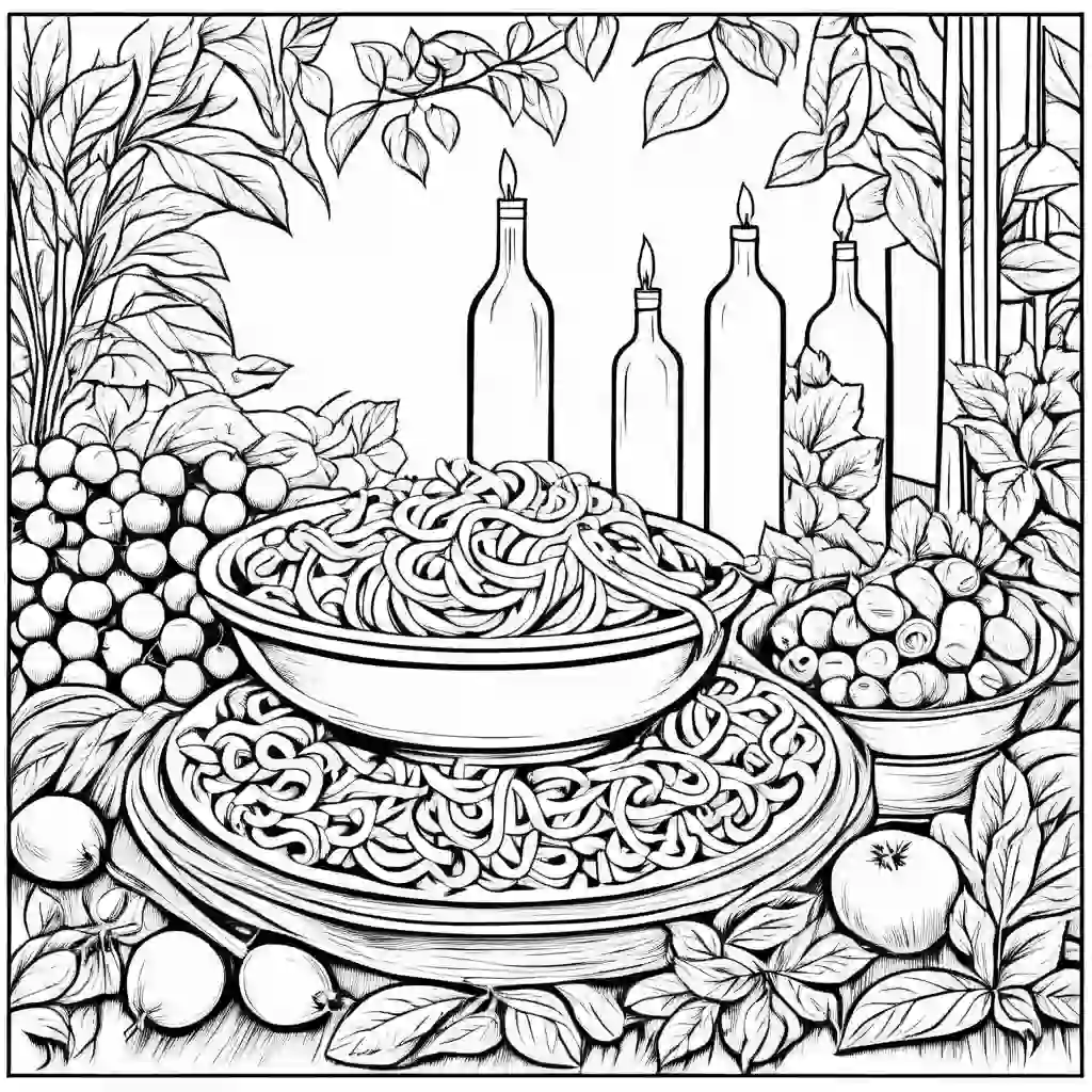 Pasta coloring pages